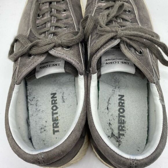 Tretorn Nylite Gray Suede Lace Up Sneakers Size 8.5 - Picture 11 of 12